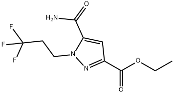 ethyl 5-(aminocarbonyl)-1-(3,3,3-trifluoropropyl)-1H-pyrazole-3-carboxylate Structure