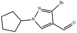 3-bromo-1-cyclopentyl-1H-pyrazole-4-carbaldehyde Structure