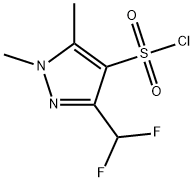 3-(difluoromethyl)-1,5-dimethyl-1H-pyrazole-4-sulfonyl chloride Structure