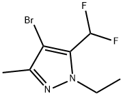 4-bromo-5-(difluoromethyl)-1-ethyl-3-methyl-1H-pyrazole Structure