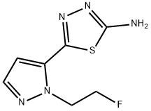 5-[1-(2-fluoroethyl)-1H-pyrazol-5-yl]-1,3,4-thiadiazol-2-amine Structure