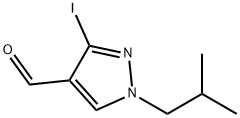 3-iodo-1-isobutyl-1H-pyrazole-4-carbaldehyde Structure