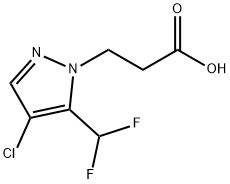 3-[4-chloro-5-(difluoromethyl)-1H-pyrazol-1-yl]propanoic acid Structure