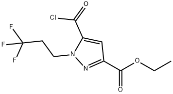 ethyl 5-(chlorocarbonyl)-1-(3,3,3-trifluoropropyl)-1H-pyrazole-3-carboxylate Structure