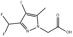 3-(difluoromethyl)-4-iodo-5-methyl-1H-pyrazol-1-yl]acetic acid Structure