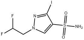 1-(2,2-difluoroethyl)-3-iodo-1H-pyrazole-4-sulfonamide Structure