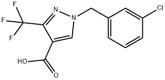 1-(3-chlorobenzyl)-3-(trifluoromethyl)-1H-pyrazole-4-carboxylic acid Structure