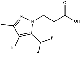 3-[4-bromo-5-(difluoromethyl)-3-methyl-1H-pyrazol-1-yl]propanoic acid Structure