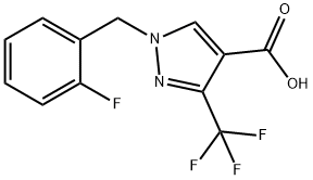 1-(2-fluorobenzyl)-3-(trifluoromethyl)-1H-pyrazole-4-carboxylic acid Structure