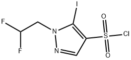 1-(2,2-difluoroethyl)-5-iodo-1H-pyrazole-4-sulfonyl chloride Structure