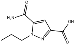 5-(aminocarbonyl)-1-propyl-1H-pyrazole-3-carboxylic acid Structure