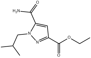 ethyl 5-(aminocarbonyl)-1-isobutyl-1H-pyrazole-3-carboxylate Structure