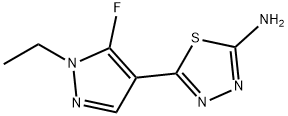 5-(1-ethyl-5-fluoro-1H-pyrazol-4-yl)-1,3,4-thiadiazol-2-amine Structure