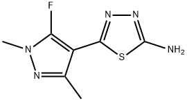 5-(5-fluoro-1,3-dimethyl-1H-pyrazol-4-yl)-1,3,4-thiadiazol-2-amine Structure