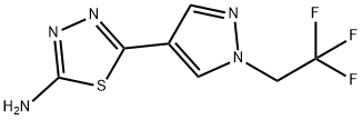 5-[1-(2,2,2-trifluoroethyl)-1H-pyrazol-4-yl]-1,3,4-thiadiazol-2-amine Structure