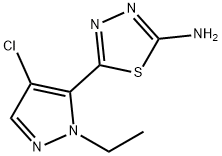 5-(4-chloro-1-ethyl-1H-pyrazol-5-yl)-1,3,4-thiadiazol-2-amine Structure