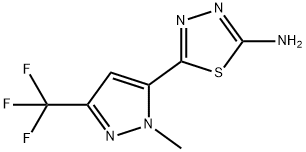 5-[1-methyl-3-(trifluoromethyl)-1H-pyrazol-5-yl]-1,3,4-thiadiazol-2-amine Structure