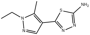 5-(1-ethyl-5-methyl-1H-pyrazol-4-yl)-1,3,4-thiadiazol-2-amine Structure