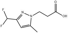 3-[3-(difluoromethyl)-5-methyl-1H-pyrazol-1-yl]propanoic acid Structure