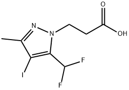 3-[5-(difluoromethyl)-4-iodo-3-methyl-1H-pyrazol-1-yl]propanoic acid Structure