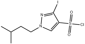 3-iodo-1-(3-methylbutyl)-1H-pyrazole-4-sulfonyl chloride Structure