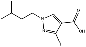 3-iodo-1-(3-methylbutyl)-1H-pyrazole-4-carboxylic acid Structure