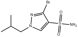 3-bromo-1-isobutyl-1H-pyrazole-4-sulfonamide Structure