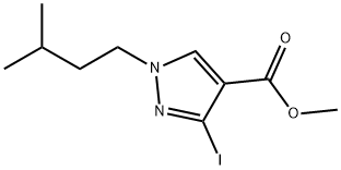 methyl 3-iodo-1-(3-methylbutyl)-1H-pyrazole-4-carboxylate Structure