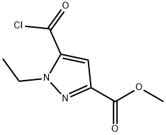 methyl 5-(chlorocarbonyl)-1-ethyl-1H-pyrazole-3-carboxylate Structure