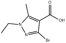 3-bromo-1-ethyl-5-methyl-1H-pyrazole-4-carboxylic acid Structure