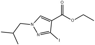 ethyl 3-iodo-1-isobutyl-1H-pyrazole-4-carboxylate Structure