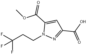 5-(methoxycarbonyl)-1-(3,3,3-trifluoropropyl)-1H-pyrazole-3-carboxylic acid Structure