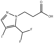 3-[5-(difluoromethyl)-4-iodo-1H-pyrazol-1-yl]propanoic acid Structure