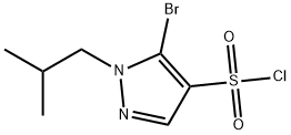 5-bromo-1-isobutyl-1H-pyrazole-4-sulfonyl chloride Structure