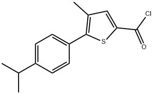 5-(4-isopropylphenyl)-4-methylthiophene-2-carbonyl chloride Structure