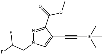 methyl 1-(2,2-difluoroethyl)-4-[(trimethylsilyl)ethynyl]-1H-pyrazole-3-carboxylate Structure