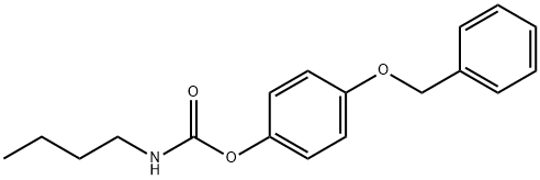 Carbamic acid, N-butyl-, 4-(phenylmethoxy)phenyl ester Structure