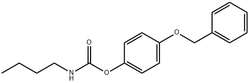 Carbamic acid, N-butyl-, 4-(phenylmethoxy)phenyl ester 구조식 이미지