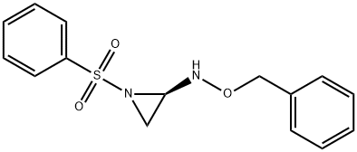 2-Aziridinamine, N-(phenylmethoxy)-1-(phenylsulfonyl)-, (2R)- Structure