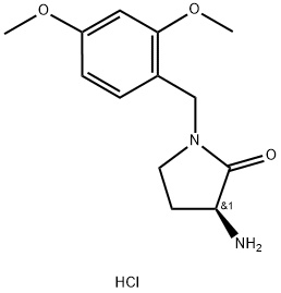 (S)-3-Amino-1-(2,4-dimethoxybenzyl) pyrrolidin-2-one hcl Structure