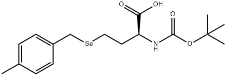 Butanoic acid, 2-[[(1,1-dimethylethoxy)carbonyl]amino]-4-[[(4-methylphenyl)methyl]seleno]-, (2S)- Structure