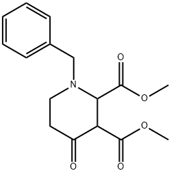 2,3-Piperidinedicarboxylic acid, 4-oxo-1-(phenylmethyl)-, 2,3-dimethyl ester Structure