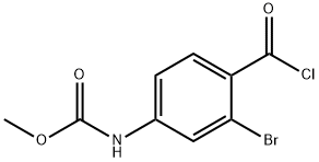 Carbamic acid, N-[3-bromo-4-(chlorocarbonyl)phenyl]-, methyl ester Structure