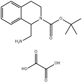 1-Aminomethyl-3,4-dihydro-1h-isoquinoline-2-carboxylic acid tert-butyl ester oxalate Structure