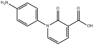 1-(4-Aminophenyl)-2-oxopyridine-3-carboxylic acid 구조식 이미지