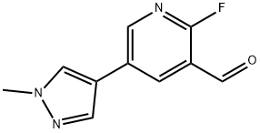 3-Pyridinecarboxaldehyde, 2-fluoro-5-(1-methyl-1H-pyrazol-4-yl)- Structure