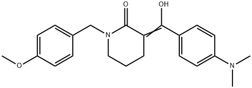 2-Piperidinone, 3-[[4-(dimethylamino)phenyl]hydroxymethylene]-1-[(4-methoxyphenyl)methyl]- Structure