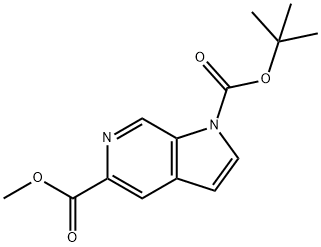 1H-Pyrrolo[2,3-c]pyridine-1,5-dicarboxylic acid, 1-(1,1-dimethylethyl) 5-methyl ester Structure