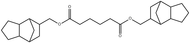 Adipinsure-di-(8-methyltricyclo(5.2.1.0.2.6)decan) ester 1,6-Bis-(octahdro-4,7-metanoiden-5-ylmethyl)hexandioate 구조식 이미지