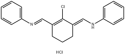 Benzenamine, N-[[2-chloro-3-[(3E)-(phenylamino)methylene]-1-cyclohexen-1-yl]methylene]-, hydrochloride (1:1) Structure